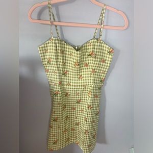 Reformation Roarke Linen Dress Patio